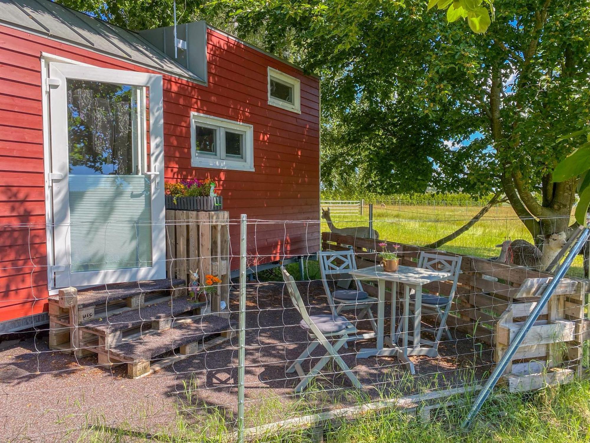 Villa Tiny House Auf Der Alpaka Farm à Rubkow Extérieur photo